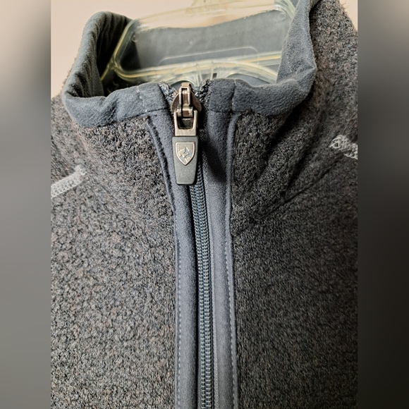 KUHL Women's Sz M "Alfpaca Fleece" Full Zip Gray Jacket w/ Thumb Holes & Pockets - Picture 5 of 12
